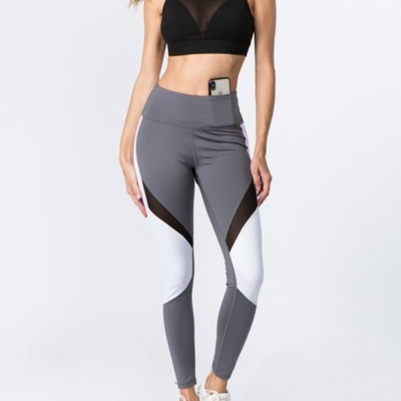 Active High Rise Colorblock Mesh with Pocket C/H - Picture 5 of 5